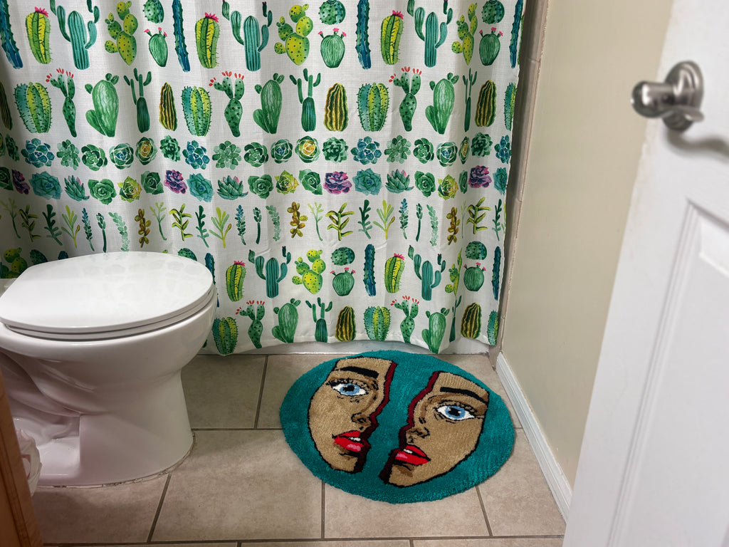Hand Crafted Split Face Rug