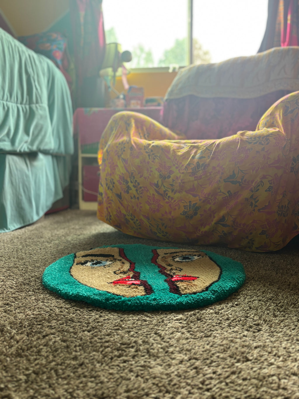 Hand Crafted Split Face Rug