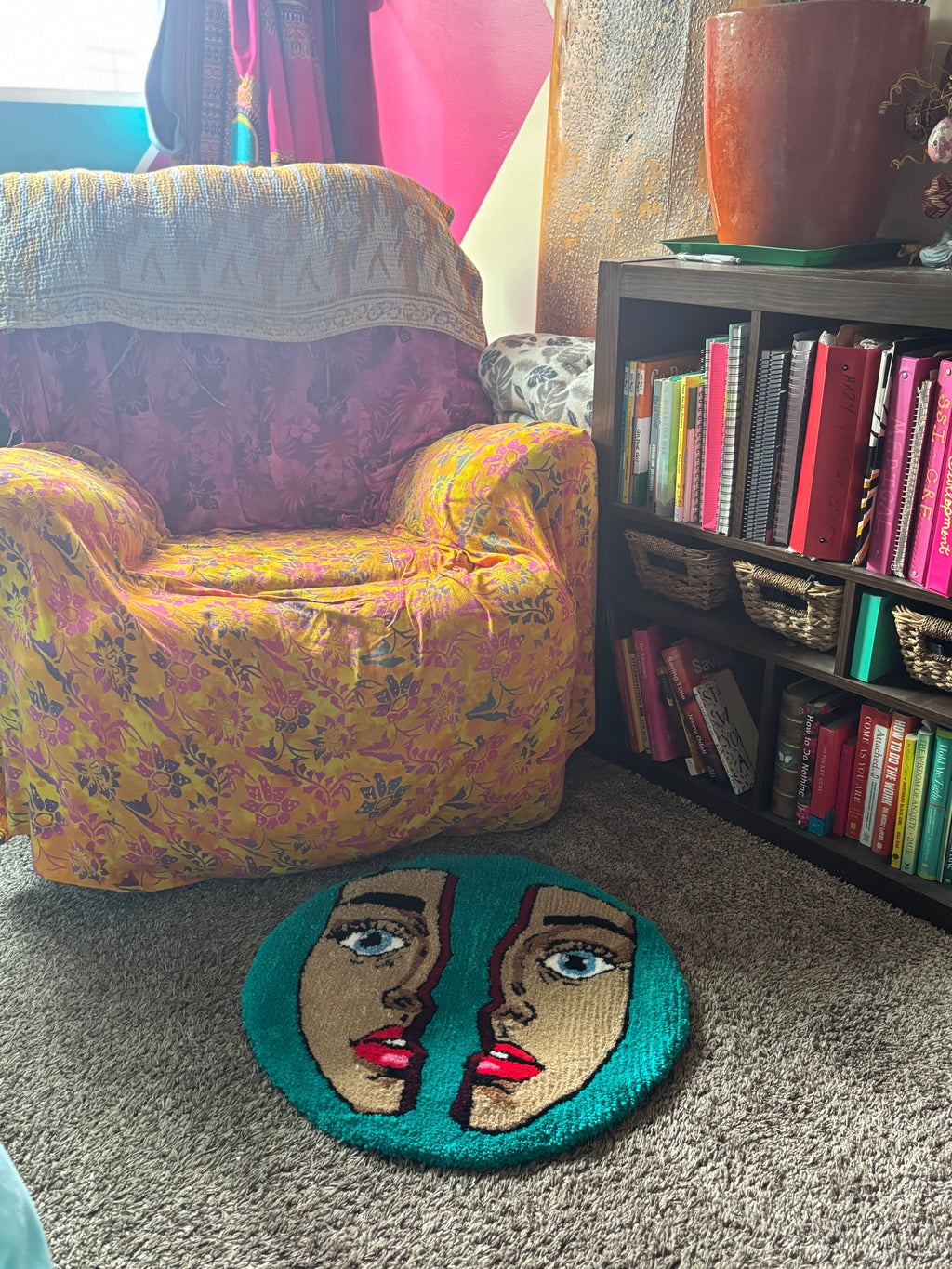 Hand Crafted Split Face Rug