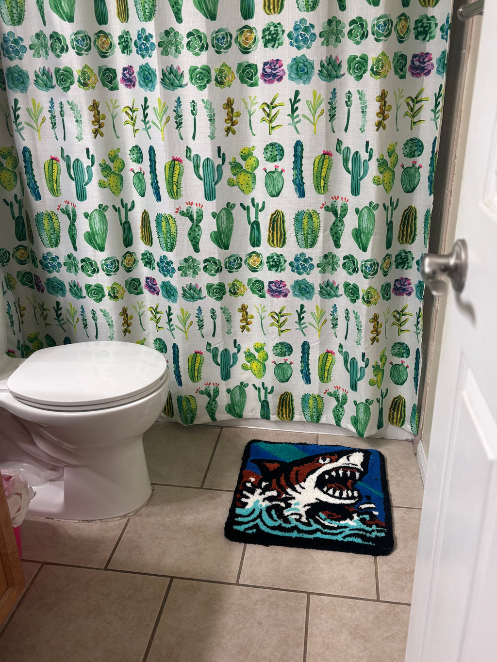 Victorious Shark Handcrafted Rug