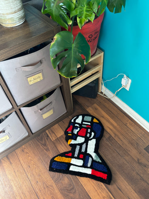 "Building Block" Abstract Profile Tufted Rug