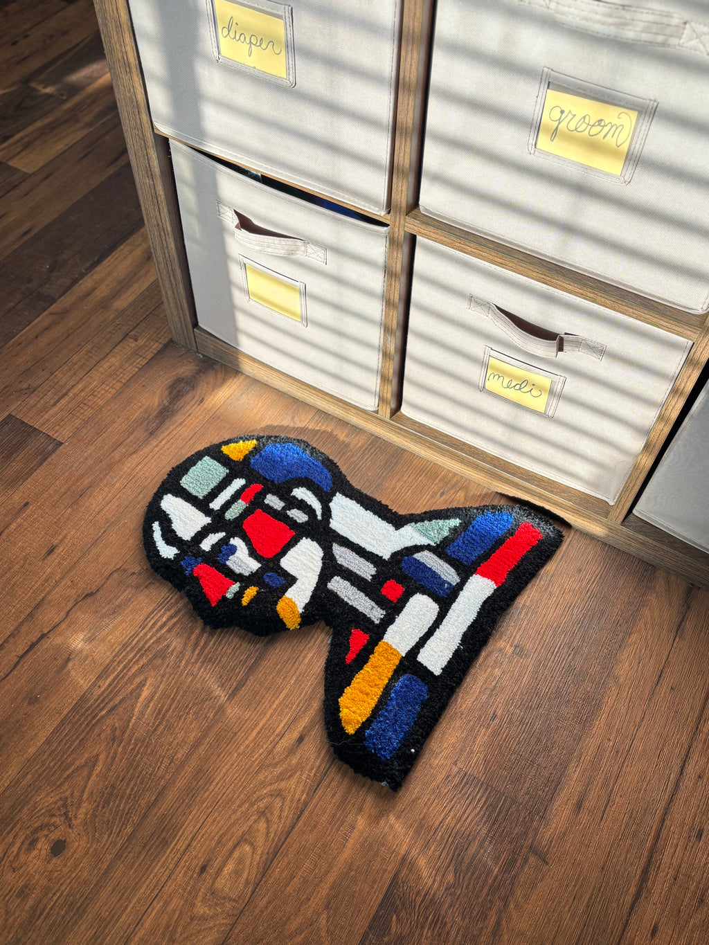 "Building Block" Abstract Profile Tufted Rug