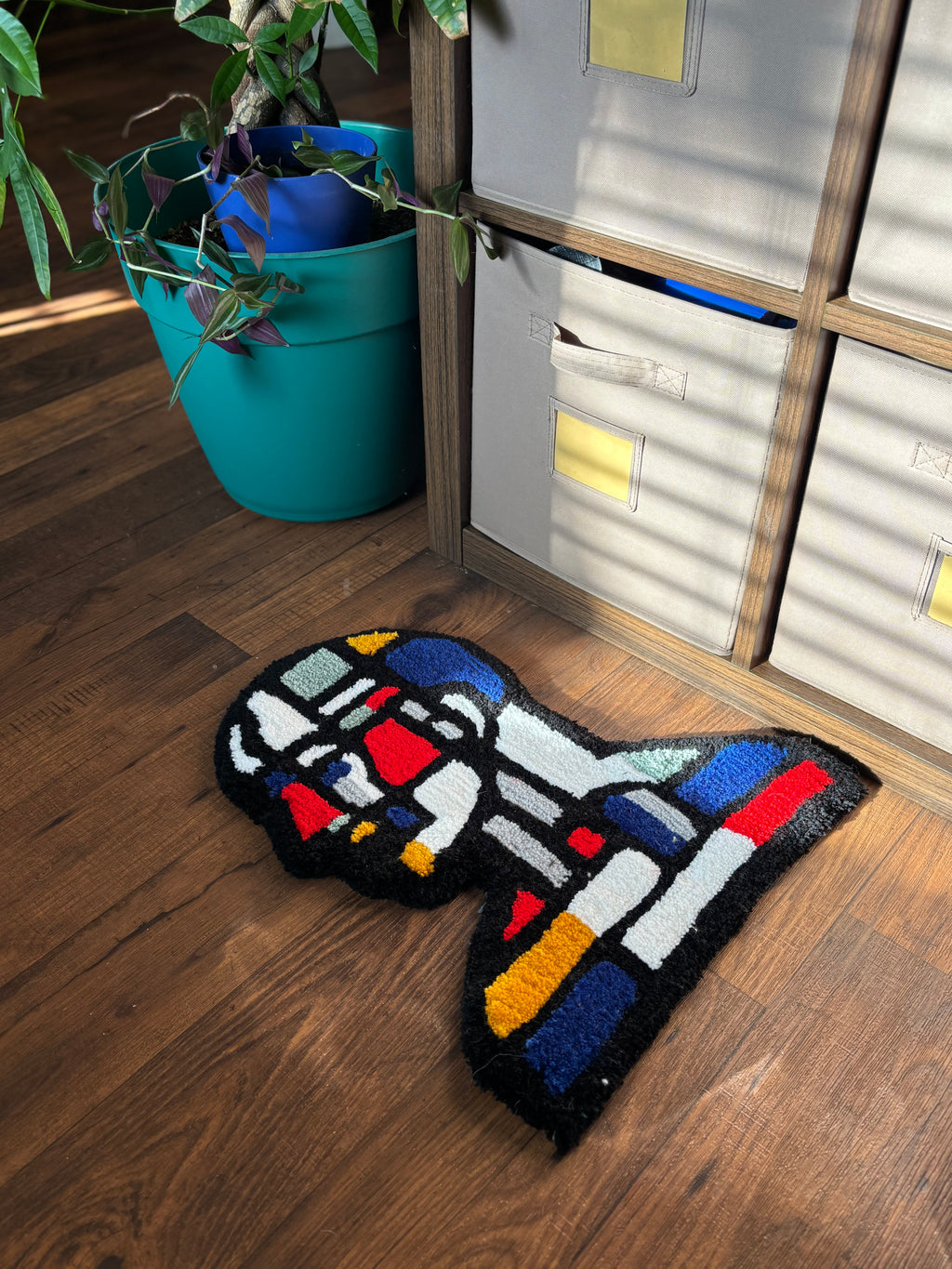 "Building Block" Abstract Profile Tufted Rug