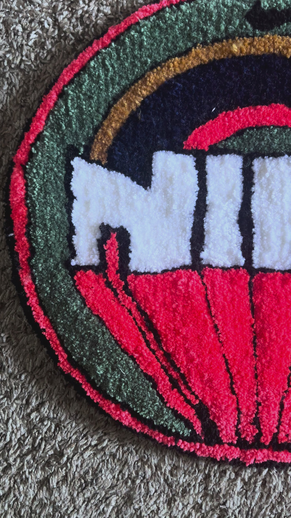The "Retro Flow" Hand-Tufted Circular Rug